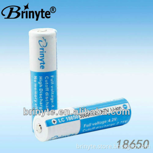 Brinyte PCB 3.7V 3000mAh 18650 Rechargeable Battery
